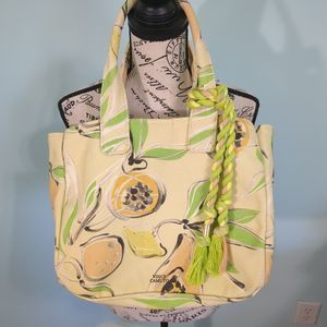 Vince Camuto Orla La Fruta Yellow and Green Tote Bag